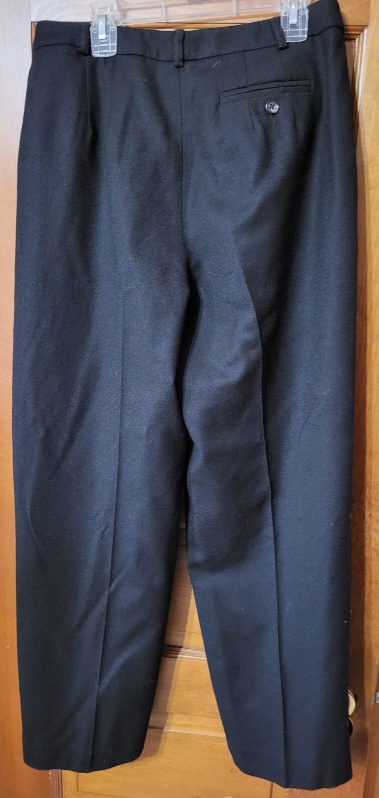 Talbots Solid Black Fully Lined Wool Dress Pants … - image 2
