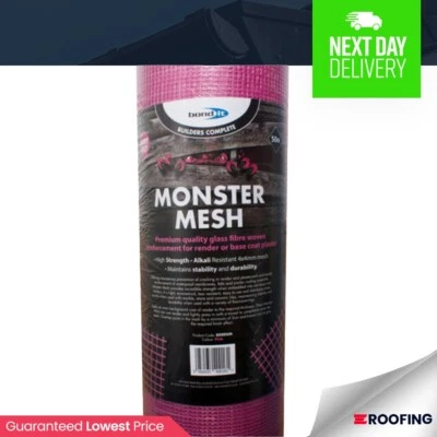 Bondit Monster Mesh Pink 160g/m2 4 X 4mm - PINK 50M X 1M - Image 1 of 4