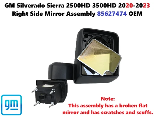 GM Silverado Sierra 2500HD 3500HD 2020-2023 Right Side Mirror Assembly 85627474