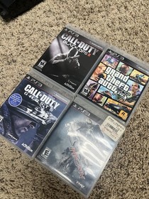 Sony PlayStation 3 PS3 Console Bundle 3 Controllers Power Cable + Games Lot