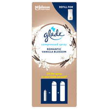 Image of Glade Compressed Spray Romantic Vanilla Blossom Air Freshener Refill Home 10ml