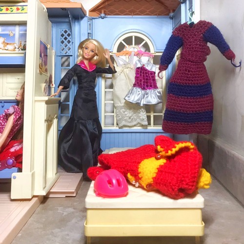 Barbie family house mattel 1998 casa di barbie vintage con bambole e accessori - Afbeelding 14 van 24