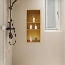 Shower Niche Three-Tier Bathroom Stainless Steel Storage Shower Niche Shelf