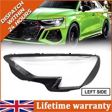 FOR AUDI A3 8Y FRONT HEADLAMP HEADLIGHT LENS COVER LEFT LH 2020-2023