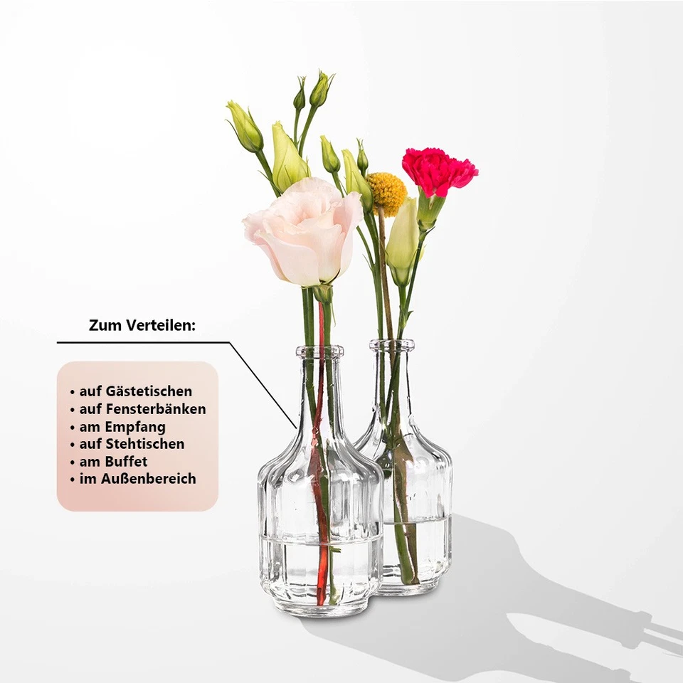 35tlg. Tischdeko Set Mini Vasen, Glas Deko für Hochzeit Feier Events, Tischvasen - Bild 2 von 4