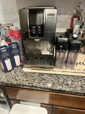 De'Longhi Dinamica Plus Bean-to-Cup w/ Grinder Frother Display Silver/Black