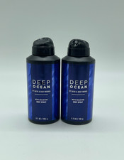 Bath  Body Works DEEP OCEAN Body Spray for Men 3.7 fl oz Set of 2