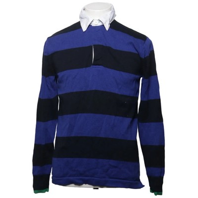 Abacus, Rugby Shirt, Größe: 50, Blau/Schwarz, Baumwolle, Streifen, Herren #G8G