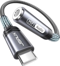USB Type C to 3.5mm Female Headphone Jack Adapter, USB C to Aux Audio Dong
