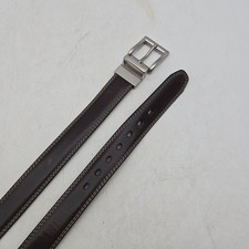 Structure Belt Brown Black Reversible Syn Leather Mens 28 Gunmetal Buckle NWOT