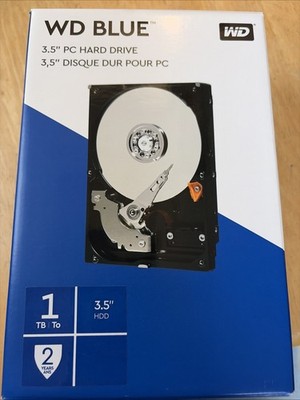 WD - Blue 1TB Internal SATA HardDrive for Desktops NOB Drive Sealed In Plastic