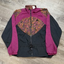 Nike Vintage Color Block Windbreaker Womens Medium Full Zip Jacket Swoosh Logo