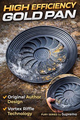 10'' Spiral Gold Pan for Gold Prospecting | High Efficiency Vortex Riffle Design