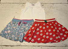 Girl's MINI BODEN/HANNA Size 5-6 Sea Shell Floral Print Skort Tank Top Lot