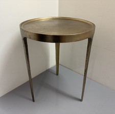 Nkuku Rohia Cast Metal Side Table Brass Large RRP �250.00