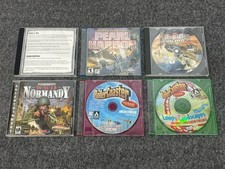 Vintage PC Lot of 6 Computer Games, CD-ROM Windows 95/98/XP