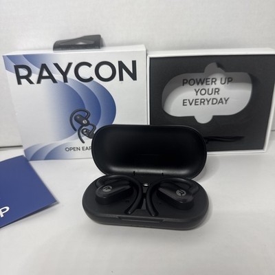 Raycon Everyday Open Earbuds Plus True Wireless Bluetooth Headphones Black