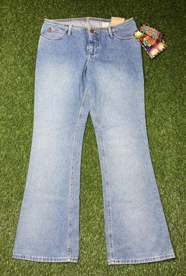 NWT Vintage 90s Mudd Womens Hip Hugger Limbo Low-Rise Bellbottom Jeans Size 11