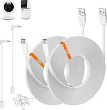 2-Pack 20ft Power Extension Cable Compatible with Cam v4,Wyze Cam Pan v3,W