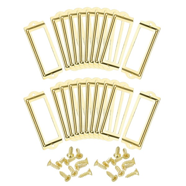 Metall-EtikettenträGer FüR 83X30Mm 40 StüCk, Goldton Dateikartenrahmen-image