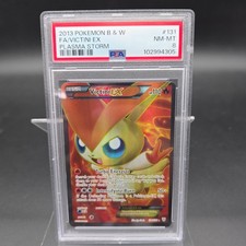 [PSA 8] Pokemon Victini EX #131/135 Full Art - Black & White Plasma Storm 🔥 on eBay