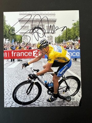 Lance Armstrong Rare autographed signed US cycling legend 8x10 photo Beckett LOA