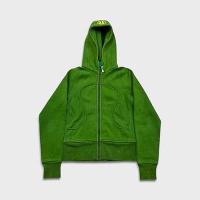 Lululemon Scuba Hoodie Womens Size 4 Green Full Zip Sports Hooded Sweatshirt