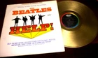 BEATLES "HELP!" 1965 CAPITOL MONO GOLD VINYL ALBUM RECORD-PAINTED GOLD