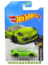 New/Sealed 2016 Hot Wheels PORSCHE 911 GT3 RS #117/365 Chartreuse Free Shipping!