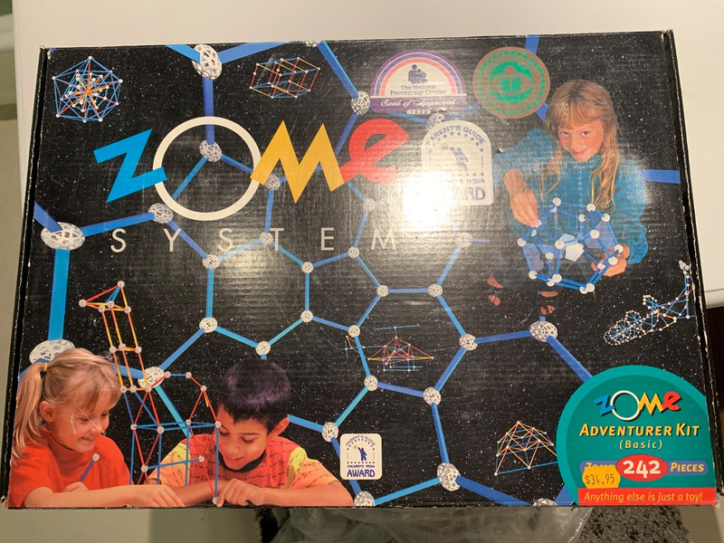Zometool  Zome System Construction  Kit 242  Pieces Build Bridges Domes Pyramids