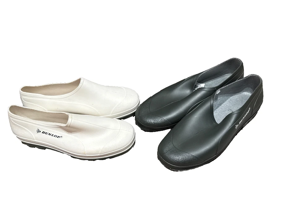 (2) Sz 8 Green & Cream Unisex Waterproof Garden Welly Shoes Gardening Clogs - Image 4 of 4