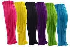 Leg Warmers for Women, 6 Pairs Knee High Cable Knit Warm Thermal Assorted F