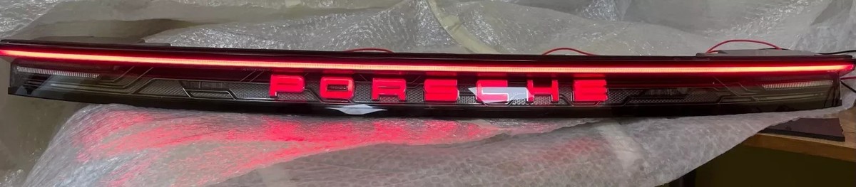 NEW ORIGINAL PORSCHE TAYCAN 9JA REAR RED PORSCHE LETTERS TAIL