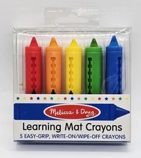 Brand New Melissa  Doug Learning Mat Crayons - 5 Colors For Learning Mats NOS