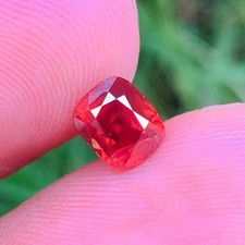 1.65 Crt Zircon Orangish Red RAREST COLOR 100% Natural Unheated Mine Tanzania