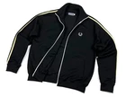 Vintage Men's FRED PERRY Black Full Zip Classic Track Jacket Windbreaker - L/XL