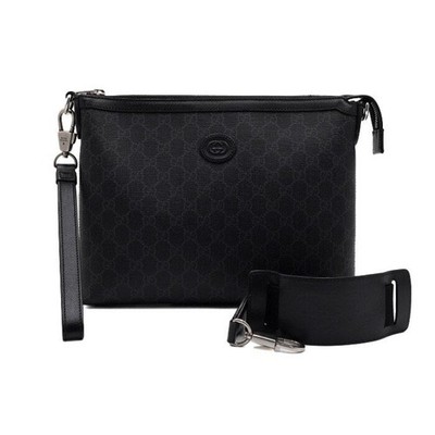 Gucci Interlocking G Supreme Herren Riemen Clutch und Messenger Bag 155597687