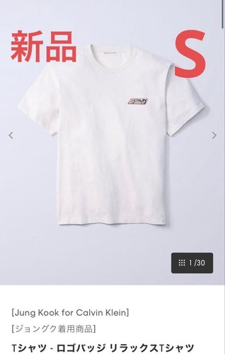 Brand new Jung Kook Calvin Klein logo badge relaxed t-shirt - Afbeelding 4 van 6