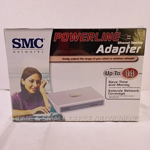 SMC Réseaux PowerLine Adaptateur de bureau Ethernet jusqu'à 14Mbps Nouveau et scellé
