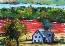 ORIGINAL Home Landscape Watercolor Expressionism JMW John Williams art