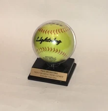 Softball Personalized Acrylic Display Case Custom Stand for an 11" inch Ball