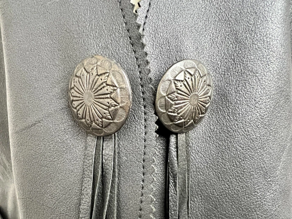 Scully 276643 Women's LARGE Eva Mesh Back leather Vest Black Outerwear Western - Image 3 of 4