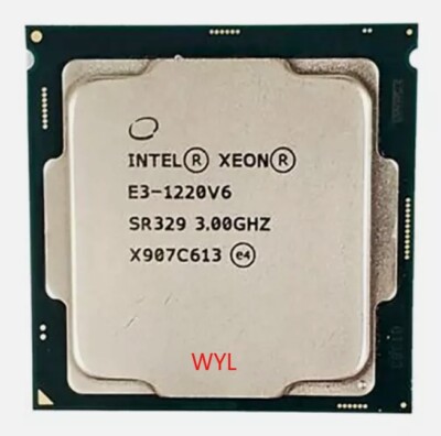 Intel Xeon E3-1220v6 SR329 3.0GHz 4Cores 4Threads 8MB 72W LGA1151 CPU E3 1220 v6