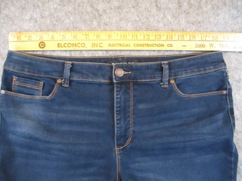 Bandolino Jeans Womens 16 Blue Denim Amy Slim Straight Leg High Rise Dark 37x30 - Picture 8 of 16