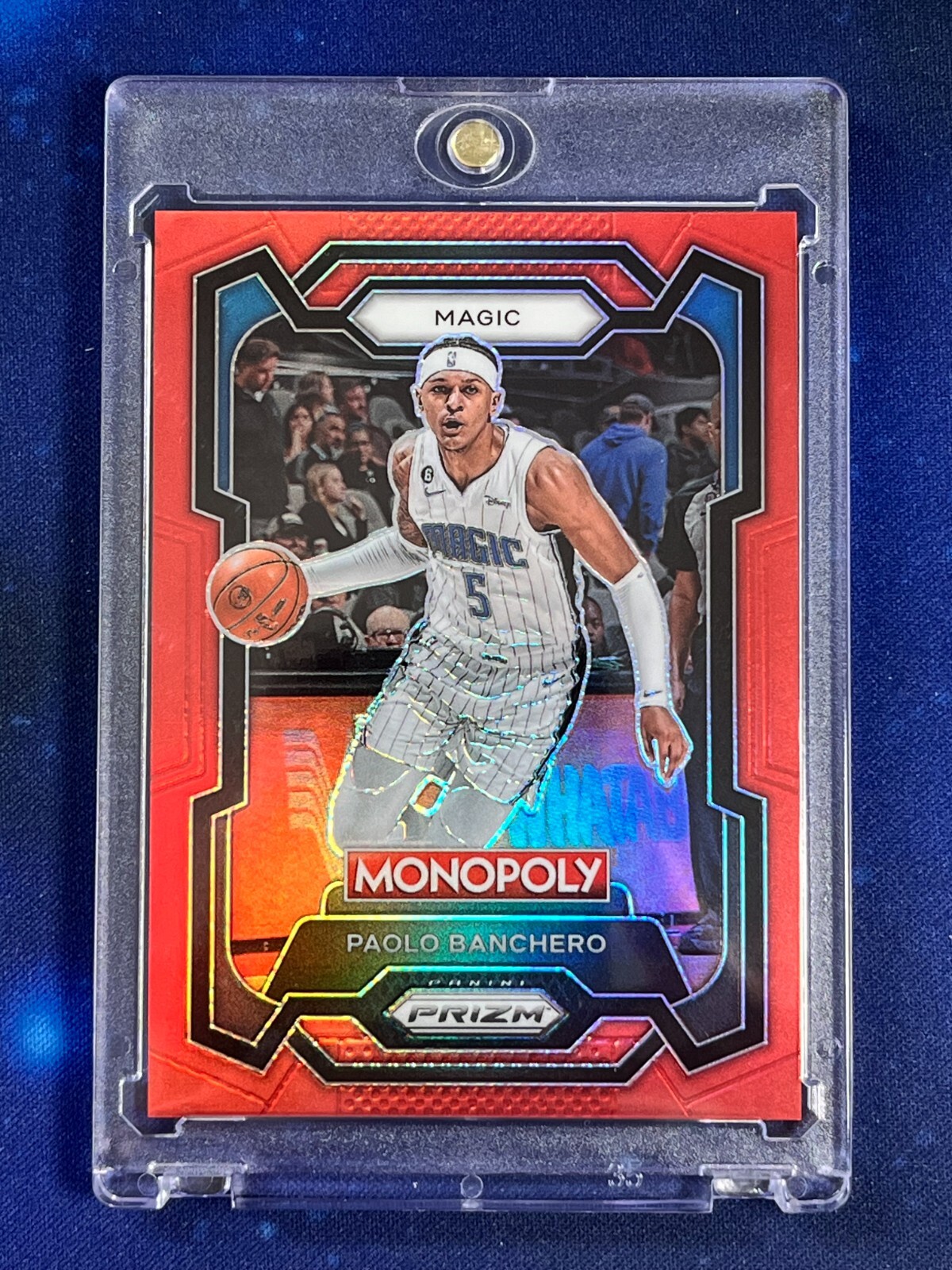 Rare 2023-24 Monopoly Prizm Red Prizm 83/99 #64 Paolo Banchero Orlando Magic