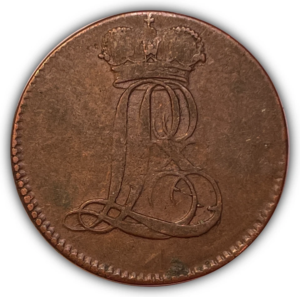 1805 1/2 Stuber Hesse-Darmstadt German States Fine F Coin #21952 - Image 2 of 3