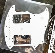 3 Ply White/Black/White Pickguard for Fender Pawn Shop Mustang Made In USA by WD