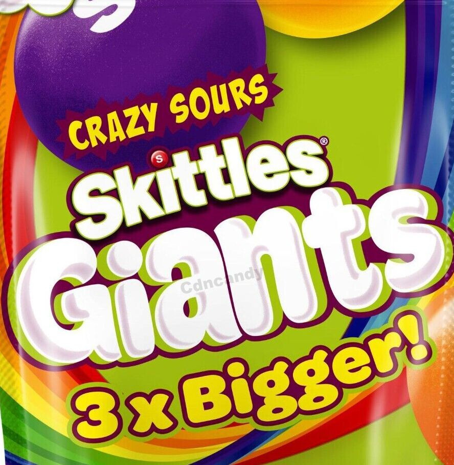 Skittles Giants Crazy Sours 6 LB Bulk Chewy Candy Vending UK Free Shipping 48 States