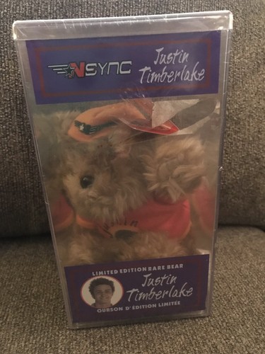 2000 NSync Justin Timberlake Limited Edition Rare Bear Collectible Plush Zeeks - Picture 3 of 8