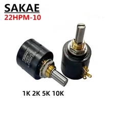 1pcs SAKAE 22HPM-10 precision multi-turn wirewound potentiometer 1K 2K 5K 10K